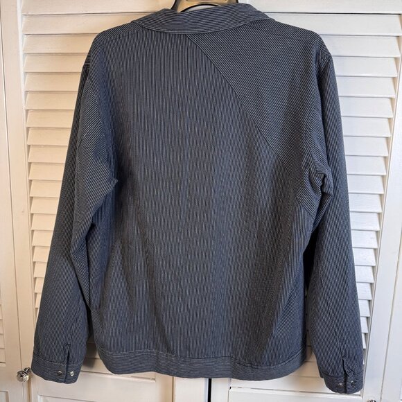 Volcom Mens Medium Queso Pinstripe Jacket Pacsun zip up With Graphic Lining - Picture 3 of 9